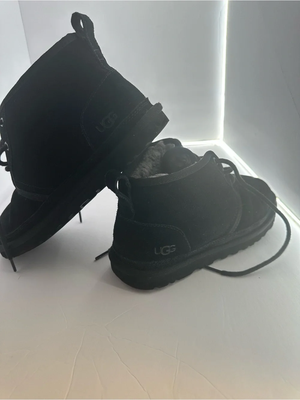 Black suede mini boots 🖤 cozy winter essential | worn - Size 8